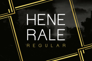 Henerale Regular: A Geometric Sans Serif Font for Bold Branding
