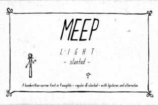 Meep Light Slanted: A Font That Breathes Life Into Your Handmade Creations