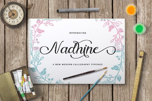 Nadhine: A Script Font for Creative Campaigns and Brand Identity