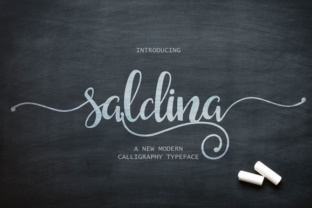 Saldina Script Font for Handmade Creations